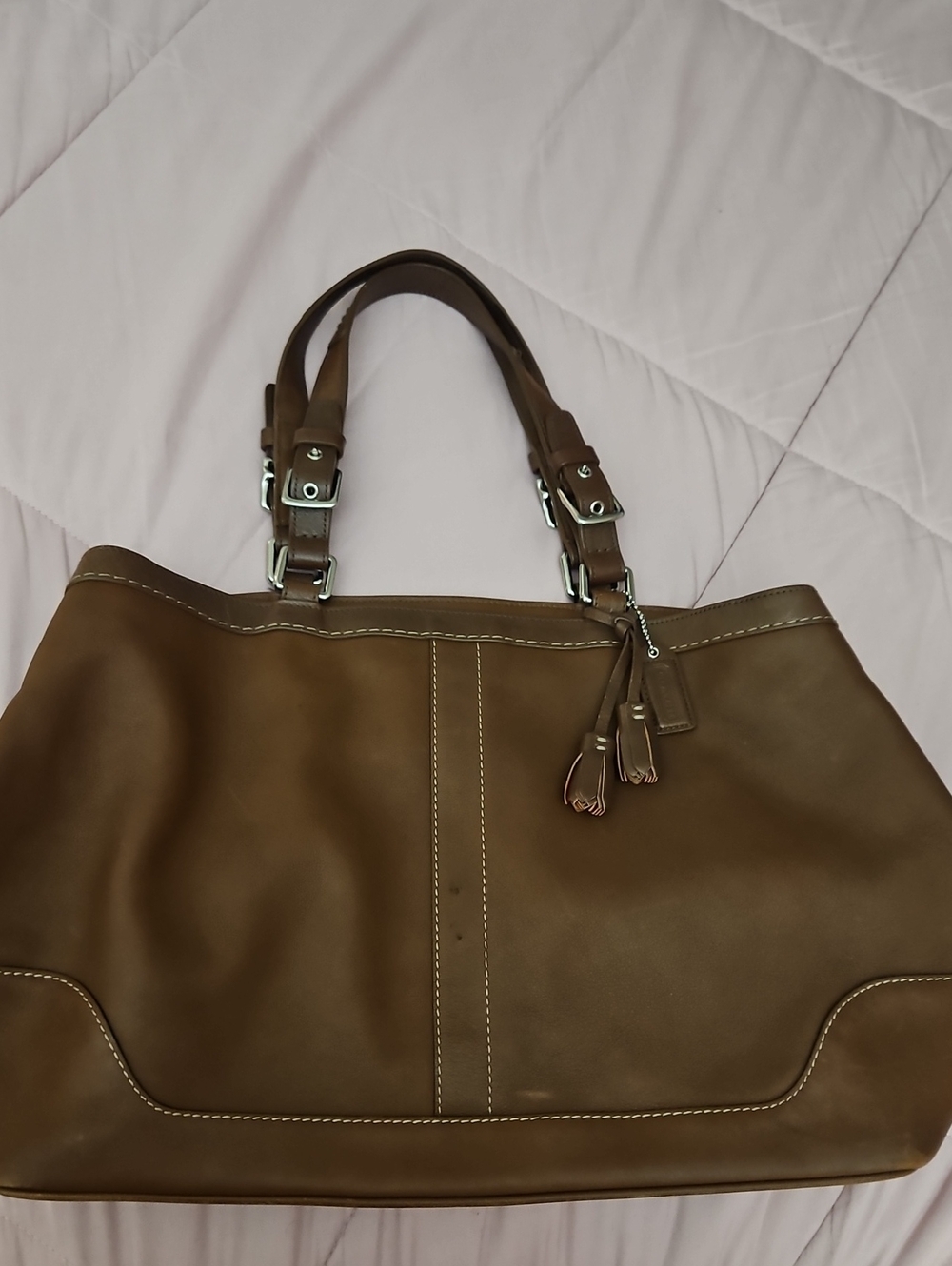 Vintage brown leather Coach Legacy Carryall / Tote Bag